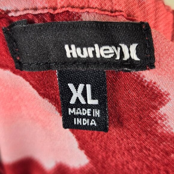 Hurley Size XL "Riley" Dress Adj. Spaghetti Strap Red Pink Elastic Waist NWT - Picture 13 of 16